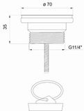 Novaservis Príslušenstvo - Umývadlový uzáver 5/4&quot;, plast