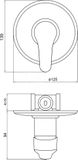 Novaservis Titania Iris New - Batéria pod omietku s telesom, chróm