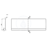 Polysan Plain Nika - Panel čelný PN 120, 120 cmx59 cm, biela