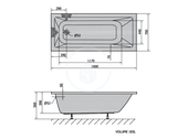 Polysan Vane - Obdĺžniková vaňa Noemi, 160x70x39 cm, biela