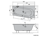 Polysan Vane - Asymetrická vaňa ASTRA WR, 165x90x48 cm, pravá, biela