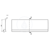 Polysan Couvert - Panel čelný ľavý 120 L, 1200x520 mm, biela