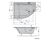 Polysan Vane - Asymetrická vaňa TANDEM L, 170x130x50 cm, ľavá, biela