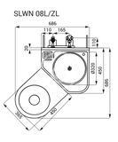 Sanela WC z nehrdzavejúcej ocele - WC s umývadlom do rohu, WC na zemi vľavo, závitové tyče