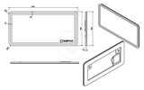 Sapho Nyx - Zrkadlo s LED osvetlením, 100x50 cm