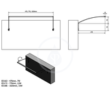 Sapho LED Trex - Nástenné svietidlo LED, 102 cm, 15 W, hliník