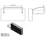 Sapho Trex - Nástenné svietidlo TOUCH LED, 1020 mm, 15 W, senzor, hliník