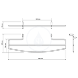 Sapho Príslušenstvo - Držiak uterákov, dĺžka 600 mm, chróm