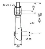 Schell Compact II - Splachovacia rúrka k WC