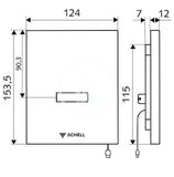 Schell Compact II - Infračervený splachovač pisoára EDITION E, sieťové napájanie, chróm