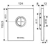 Schell Edition - Ovládanie splachovania WC, na 2 množstvá, nerezová