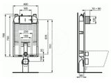 Ideal Standard ProSys - Predstenová odľahčená inštalácia ProSys 80M na závesné WC