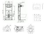 Ideal Standard ProSys - Set predstenovej inštalácie, klozetu a sedadla Tesi, tlačidla Oleas M1, biela