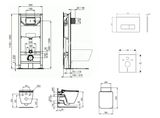 Ideal Standard ProSys - Set predstenovej inštalácie, klozetu a sedadla Strada II, tlačidla Oleas M2, Aquablade, SoftClose, biela