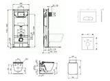 Ideal Standard ProSys - Set predstenovej inštalácie, klozetu a sedadla Strada II, tlačidla Oleas M1, Aquablade, SoftClose, biela