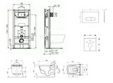 Ideal Standard ProSys - Set predstenovej inštalácie, sprchovacej toalety a sedadla TECEone, tlačidla Oleas M1, Rimless, SoftClose, biela