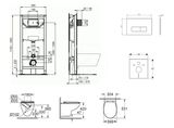 Ideal Standard ProSys - Set predstenovej inštalácie, klozetu a sedadla Bau Ceramic, tlačidla Oleas M2, Rimless, SoftClose, biela