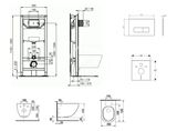 Ideal Standard ProSys - Set predstenovej inštalácie, klozetu a sedadla Mio, tlačidla Oleas M2, Rimless, Slowclose, Antibak, chróm