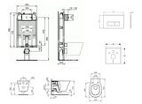 Ideal Standard ProSys - Set predstenovej inštalácie, klozetu a sedadla Connect Air, tlačidla Oleas M2, Aquablade, SoftClose, biela