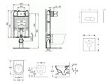 Ideal Standard ProSys - Set predstenovej inštalácie, klozetu a sedadla Architectura, tlačidla Oleas M2, DirectFlush, SoftClose, CeramicPlus, biela