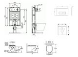 Ideal Standard ProSys - Set predstenovej inštalácie, klozetu a sedadla Bau Ceramic, tlačidla Oleas M2, Rimless, SoftClose, chróm