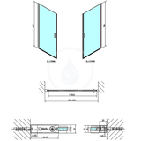 Polysan Zoom Line - Sprchové dvere Black 90 cm, číre sklo