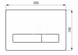 Sanela Príslušenstvo - Dvojčinné splachovacie tlačidlo WC, do rámu SLR 21, nerezová
