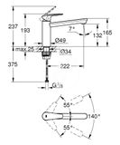 Grohe BauEdge - Drezová batéria, chróm