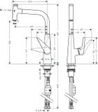 Hansgrohe Talis Select M51 - Drezová batéria s výsuvnou koncovkou, EcoSmart, chróm