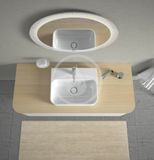 Duravit Happy D.2 Plus - Umývadlo na dosku, 50x40 cm, s prepadom, s otvorom na batériu, WonderGliss, biela