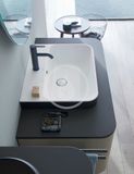 Duravit Happy D.2 Plus - Umývadlo na dosku, 60x46 cm, s prepadom, s otvorom na batériu, biela