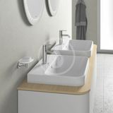 Duravit Happy D.2 Plus - Umývadlo na dosku, 60x46 cm, s prepadom, s otvorom na batériu, biela