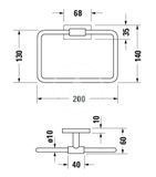 Duravit Karree - Držiak uterákov, chróm