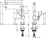 Hansgrohe M54 - Drezová batéria Talis, chróm