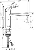 Hansgrohe Focus M42 - Drezová batéria Focus, CoolStart, EcoSmart, chróm