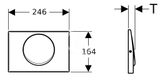 Geberit Splachovacie systémy - Ovládacie tlačidlo Mambo, priskrutkovateľné, kefovaná nerezová