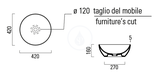 Sapho GSI Pura - Umývadlová misa, priemer 42 cm, Extraglaze, biela