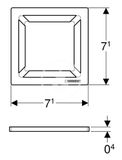 Geberit Príslušenstvo - Nerezový rošt Square na podlahový vpust
