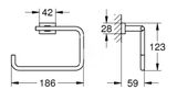 Grohe Essentials Cube - Držiak na uterák, kefovaný Hard Graphite