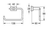 Grohe Essentials Cube - Držiak toaletného papiera, supersteel