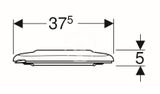 Geberit Selnova Comfort - Bezbariérové WC sedadlo, duroplast, biela