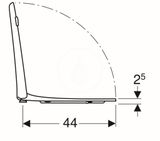 Geberit Selnova Comfort - Bezbariérové WC sedadlo, duroplast, biela