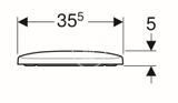 Geberit Selnova Square - WC sedadlo, duroplast, biela