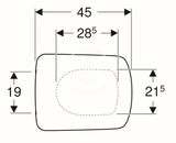 Geberit Selnova Square - WC sedadlo, duroplast, Softclose, biela