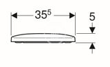 Geberit Selnova Square - WC sedadlo, duroplast, Softclose, biela