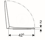 Geberit Selnova Square - WC sedadlo, duroplast, Softclose, biela
