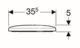 Geberit Selnova Square - WC sedadlo, duroplast, biela
