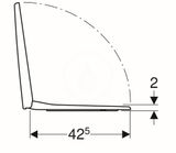 Geberit Selnova Square - WC sedadlo, duroplast, biela