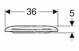 Geberit Selnova Comfort - Bezbariérové WC sedadlo bez poklopu, biela