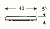 Geberit Selnova Comfort - Bezbariérové WC sedadlo Square, duroplast, biela